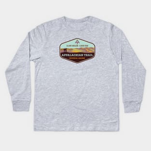 Appalachian Trail - Georgia to Maine - Trail Hiking Badge Kids Long Sleeve T-Shirt